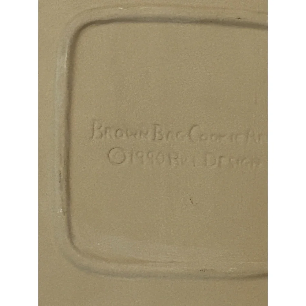 Vintage 1990 Square‎ Brown Bag Cookie Art Shortbread Mold animal crackers
